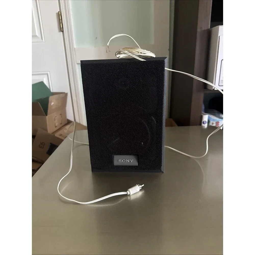Single Sony SS-MB100H Bookshelf Speaker - 100W 8 Ohm - Untested Cords Not Intact